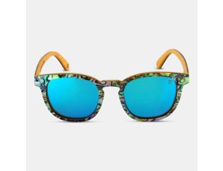 AquaWave, Square - Abalone Wooden Sunglasses Purple