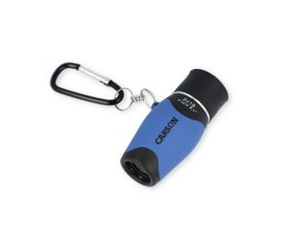 Carson MiniMight 6x18mm Pocket Monocular with Carabiner Clip, Blue