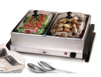 5qt Dual Stainless Steel Buffet Server
