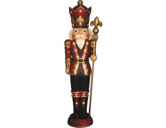 5-Ft. Indoor/Outdoor Musical Nutcracker Statue with LED Lights and Timer