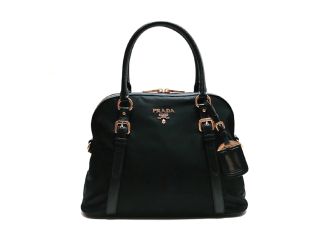 Tessuto Nylon Saffiano Leather Satchel
