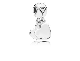 Mother & Son Heart Split Dangle Charm