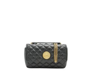 Quilted Lamb Crossbody Bag with Chain Strap