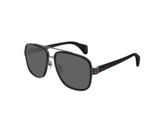 Men's Rectangular Sunglasses - Black/Grey