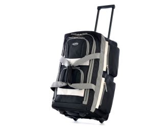 22" 8 Pocket Rolling Duffle Black