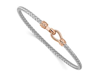 Sterling Silver & Rose Gold-plated Flexible Cuff