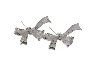 Crystal Bow Post Earrings