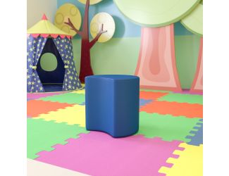 18"H Soft Seating Flexible Moon for Classrooms and Common Spaces - Blue
