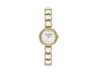 Ladies Monroe Heart Pearl Bracelet Watch White Mother-of-Pearl Dial
