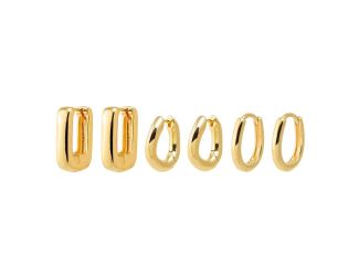 The Solids Huggie Earring Combo Set