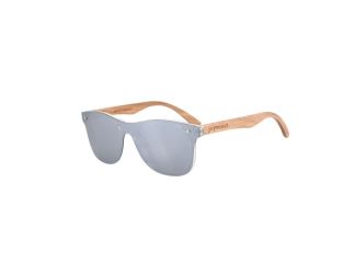 Brite - Frameless Walnut Wooden Sunglasses Grey