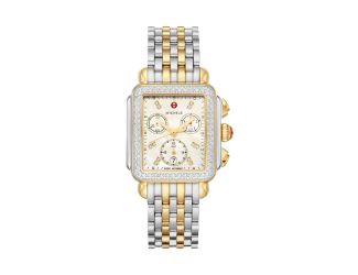 Deco Two-Tone 18k Gold Diamond Watch
