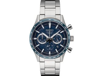 Seiko Essentials SS Chronograph Blue Dial, SS bracelet