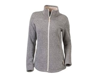 Womens Canyon Point Sweater FZ Fleece-Chalk Heather-LG