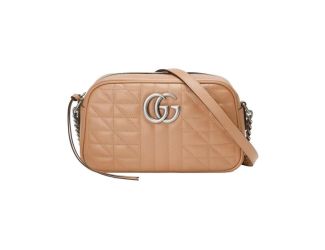 Gucci GG Marmont small shoulder bag-rose beige (silver hardware)