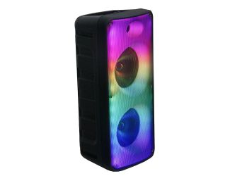Fire Box 2 x 8" TWS Bluetooth Speaker w/ Light Show and Microphone