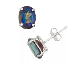 2.9 ct. Mystic Oval Topaz Earrings