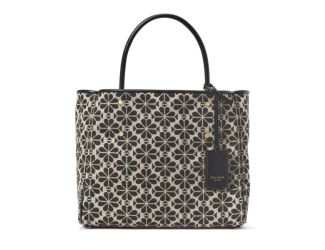 Spade Flower Jacquard Medium Everything Tote - Sand Multi