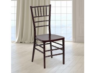 Mahogany Resin Stackable Chiavari Chair - Banquet and Event Furniture