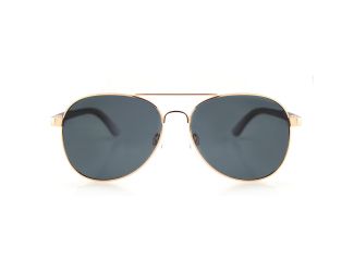 Night Ride - Aviators Wooden Sunglasses Grey