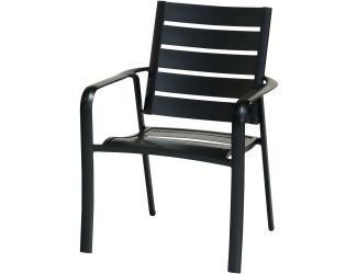 Cortino All-Weather Commercial-Grade Aluminum Slatted Dining Chair
