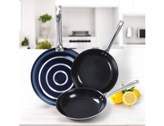 3pc Dual Diamond Nonstick Frypan Set
