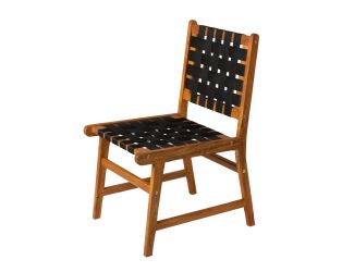 Sava Indoor/Outdoor Armless Dining Side Chair Black