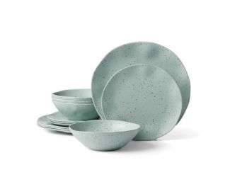 Terrazzo Melamine 12pc Dinnerware Set Mint