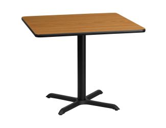 36" Square Natural Laminate Table Top with 30" x 30" Table Height Base