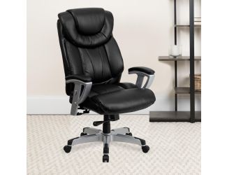 Big & Tall 400 lb. Rated High Back Black LeatherSoft Executive Office Chair