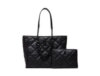BKATTT Quilted Tote with Pouch - Black