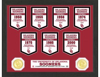 University of Oklahoma National Champions Banner Collection Photo Mint