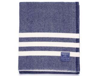 Faribault Mill Trapper Wool Throw - Navy