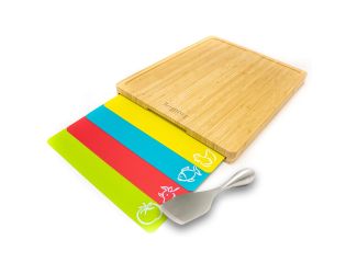 Bamboo 5pc Board Set/Aaron Probyn Cheese Knife