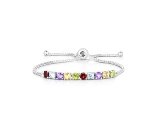 Multi Gemstone Bolo Bracelet