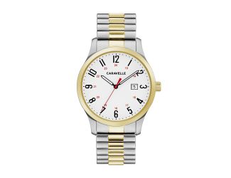 Caravelle Men's Quartz Two Tone Stainless Steel Dress Watch