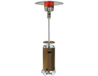 7-Ft. Tall 48,000 BTU Propane Umbrella Patio Heater with Wheels for Outdoor Events and Entertaining