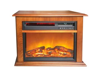 3-Element Infrared Fireplace in Oak Mantel