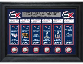 New England Patriots Champions Deluxe Banner Collection Photo Mint