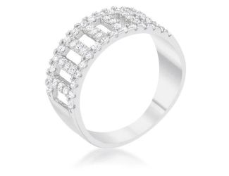 Cubic Zirconia Contemporary Band Ring