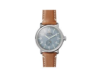 The Runwell Leather Strap Watch - 41mm, Maple Aniline Latigo