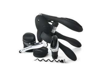6pc Rabbit Wine Tool Kit Black