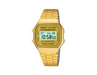 Unisex Vintage Digital Gold-Tone Bracelet Watch