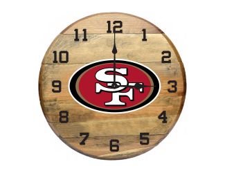 San Francisco 49ers Oak Barrel Clock