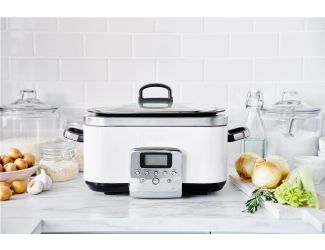 Ceramic Nonstick 6qt Slow Cooker Cloud Cream