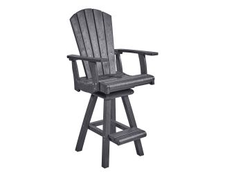 Swivel Pub Arm Chair - Slate Grey