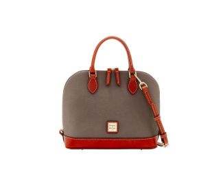 Pebble Grain Zip Zip Satchel