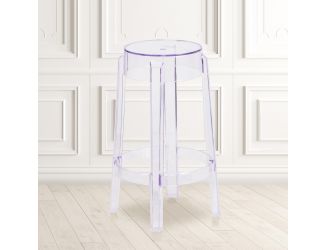 25.75" High Transparent Counter Height Stool - Restaurant & Bar Furniture