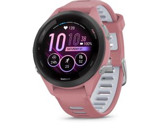 Forerunner 265S, Black Bezel and Light Pink 42mm Case with Light Pink Silicone Band