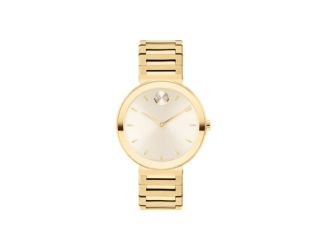 Ladies' Bold Horizon Gold-Tone Stainless Steel Watch Pale Gold Dial